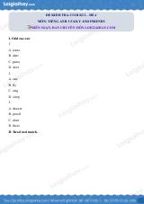 Đề thi học kì 2 Tiếng Anh 3 Family and Friends - Đề số 4